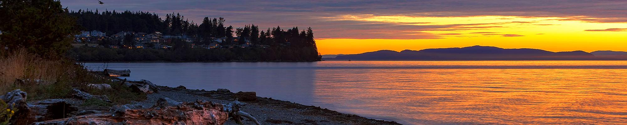 Birch Bay State Park at sunset